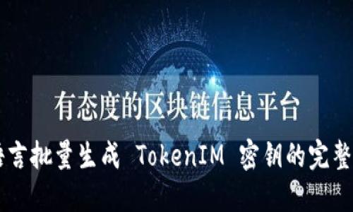 易语言批量生成 TokenIM 密钥的完整指南